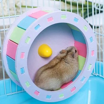 Pet Sports Fitness Hamster Running Wheel Hamster Jogging Wheel DIY Mute Color Funny Running PVC Disc Toy Hamster Pet Products