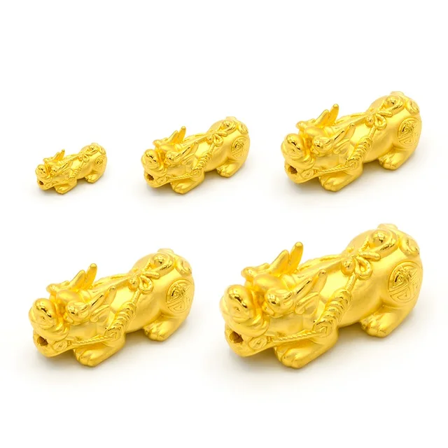 999 real gold yuanbao 24k pure gold pixiu fine gold jewelry gold charms for  bracelets about 0.5g-0.85g - AliExpress