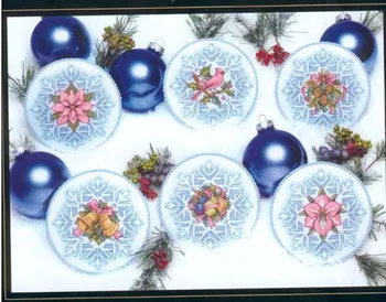 

MM Lovely Counted Cross Stitch Kit Snowflake Elegance Ornament Christmas Holiday Ornaments DIM 8685