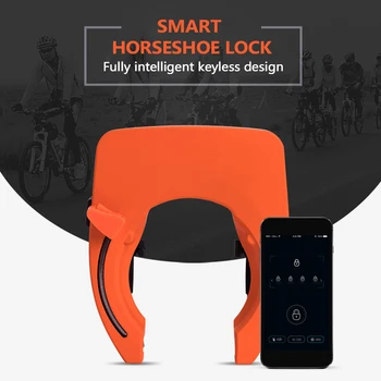 

Intelligent Security Drill Resistant Lock Control Horseshoe Clamp Anti-theft Removal-proof Bike Lock Bicycle Safety Accessories