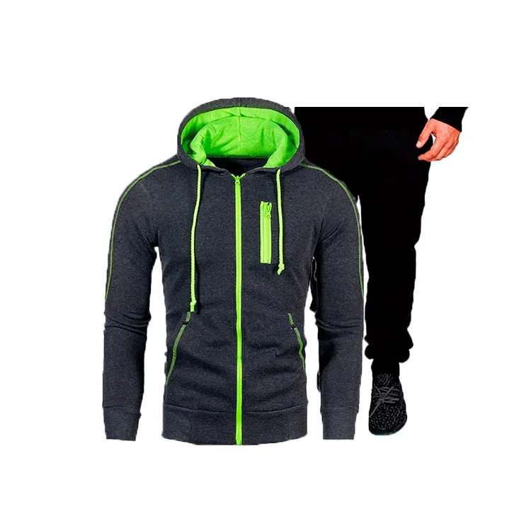 Mens Zipper Hoodies+Pants Sets Male Tracksuit Autumn Winter Jogger Sportswear New Fashion Youth boys Sport Casual Jersey Suits