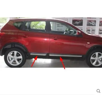 Автомобильный Стайлинг для Nissan Qashqai 2008- J10 4 шт./компл. Нержавеющая сталь Автомобильные Боковые молдинги боковой двери украшения