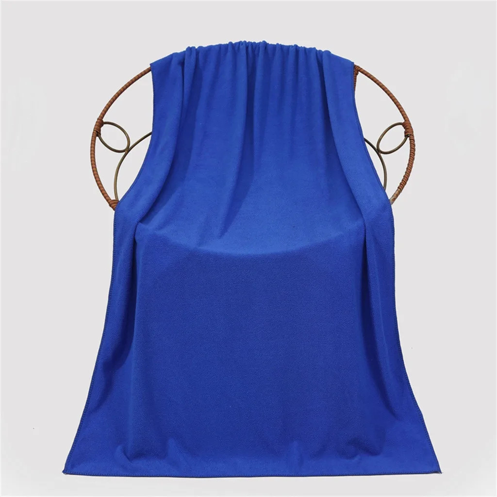Blue 2 шт., большое полотенце из микрофибры, Пляжное, для ванной, для рук, для спорта, путешествия, для тренажерного зала, легкое, для сушки, Пляжное, холодное полотенце, для улицы, для фитнеса, полотенце - Цвет: Blue