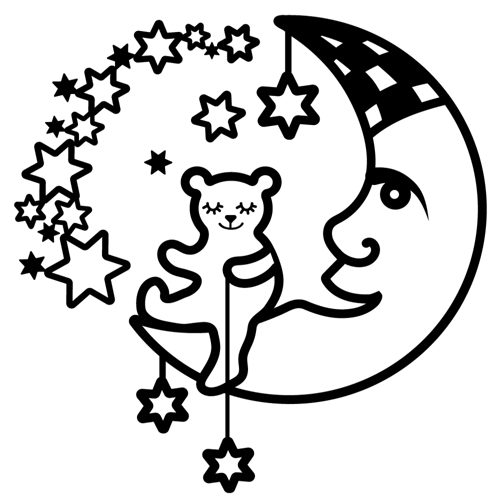DiyArts Bear Sit on Moon Metal Cutting Dies Star for Craft Card Scrapbooking 2018 New Embossing Stencil Template Die Cuts | Дом и сад