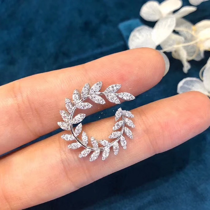 

Aazuo 18K White Gold Real Diamonds 0.80ct Only Pendent No Chain gifted for Women Wedding Link Chain Au750