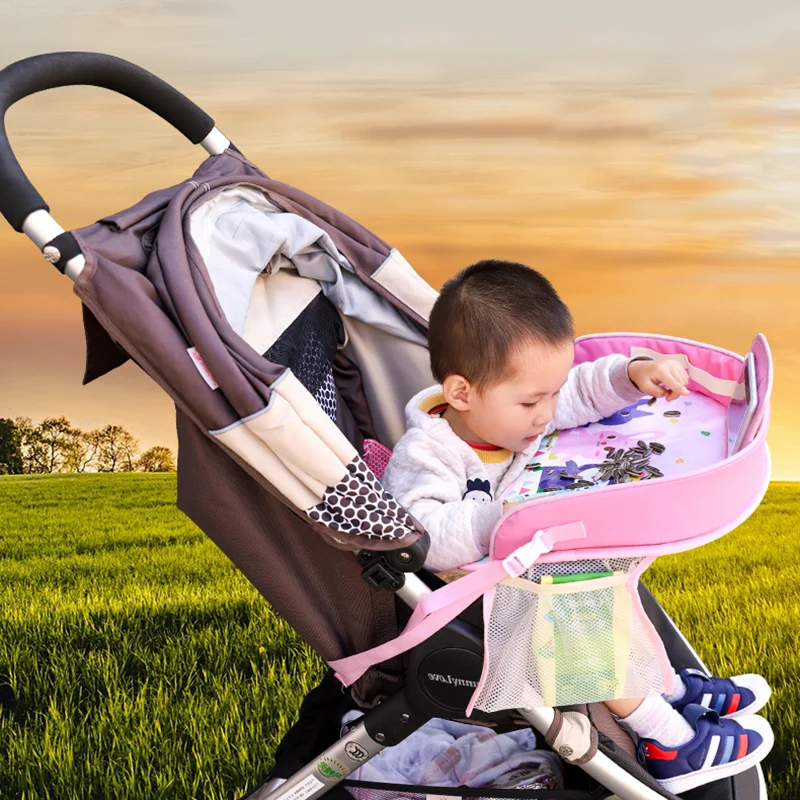 Мультфильм Sroller безопасности Настольный лоток водонепроницаемый держатель для коляски детские игрушки еда стол для напитков портативный автомобиль детское сиденье стол