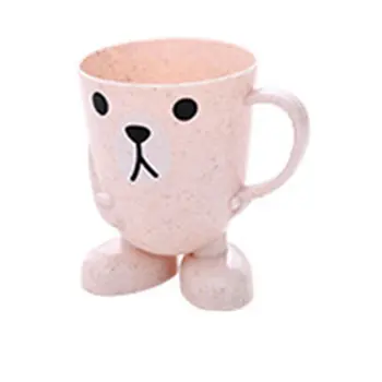 

Cute Children Cartoon Animal Plastic Brush Teeth Tumbler Fashion Child Toothpaste Toothbrush Holders Couple Brushing Mug