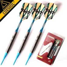 3 шт. Cuesoul Профессиональный 90% Вольфрам Дартс мягкие Дартс 18 г 15 см электронный Дартс с Алюминий Валы