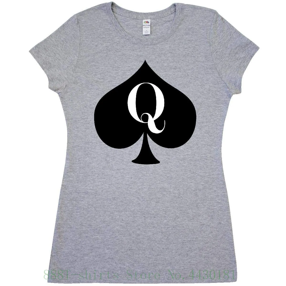 Women's Tee Queen Of Spades Junior Fit T Shirt Cotton Casual Lady girl
