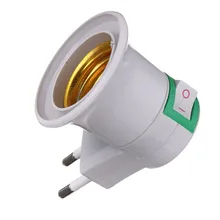 E27 EU plug adapter with power on-off control switch E27 Socket Lamp Base Lamp Socket