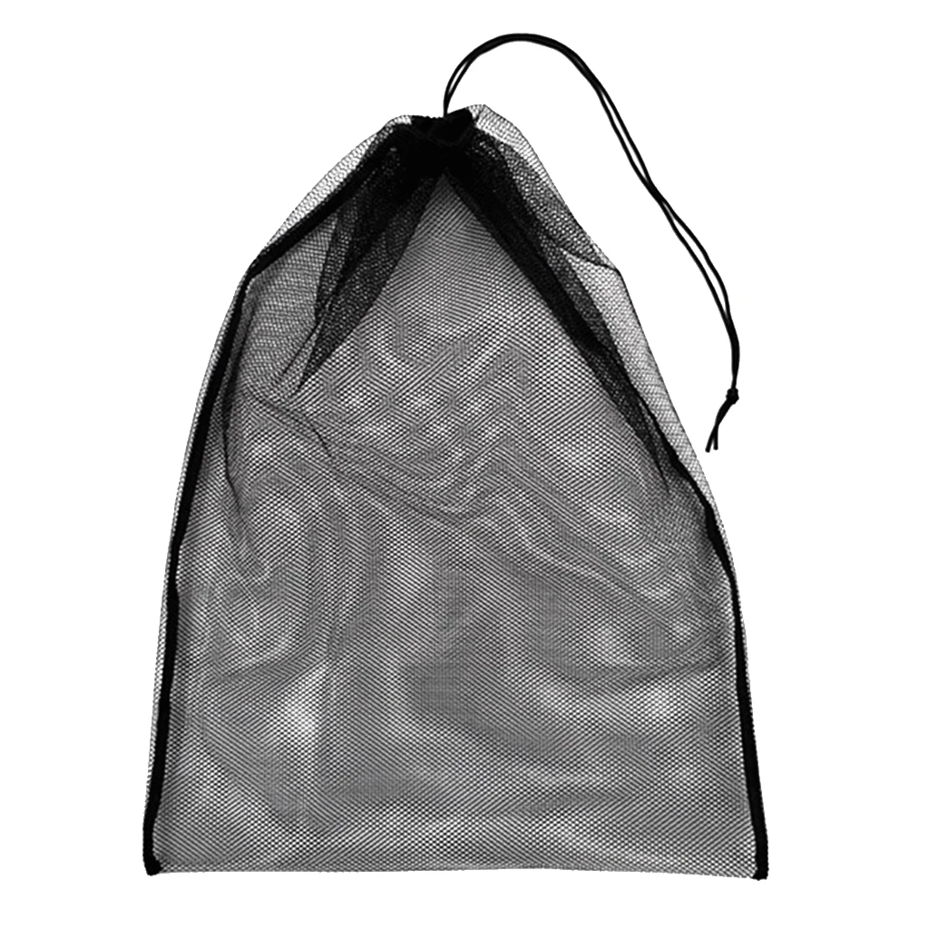 

Heavy Duty Mesh Drawstring Bag for Scuba Dive Snorkeling Fins Mask Goggles Equipment 25'' x 18''