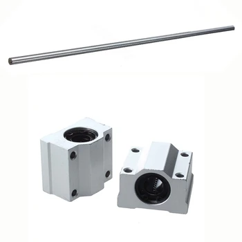 

2Pcs 12Mm SC12UU Linear Motion Ball Bearing & 1 Pcs OD 8Mm X 400Mm Bearing Steel Linear Shaft Optical Axis