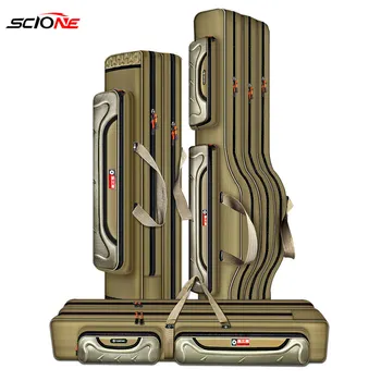 

2/3/4 Layer Fishing Bag Fishing Rod Carrier 80/90/100/120cm Large Waterproof Fishing Tackle Storage Case Pesca Handbag XA232G