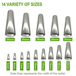 14 pçs de aço inoxidável calafetagem finisher calafetagem bocal aplicador selante silicone acabamento ferramenta cozinha pia do banheiro comum