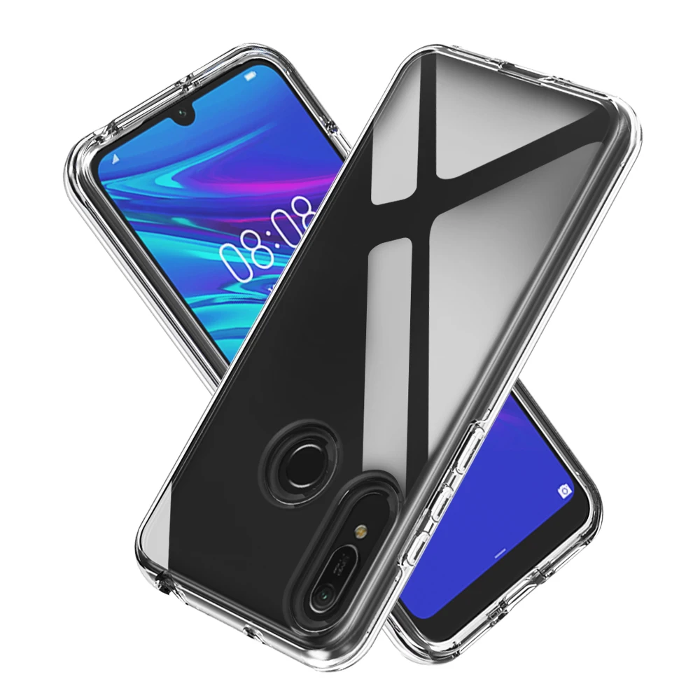 For Huawei Y6 2019 Y6 Pro 2019 Y6 Prime 2019 Cover Transparent Soft TPU Hard PC 1