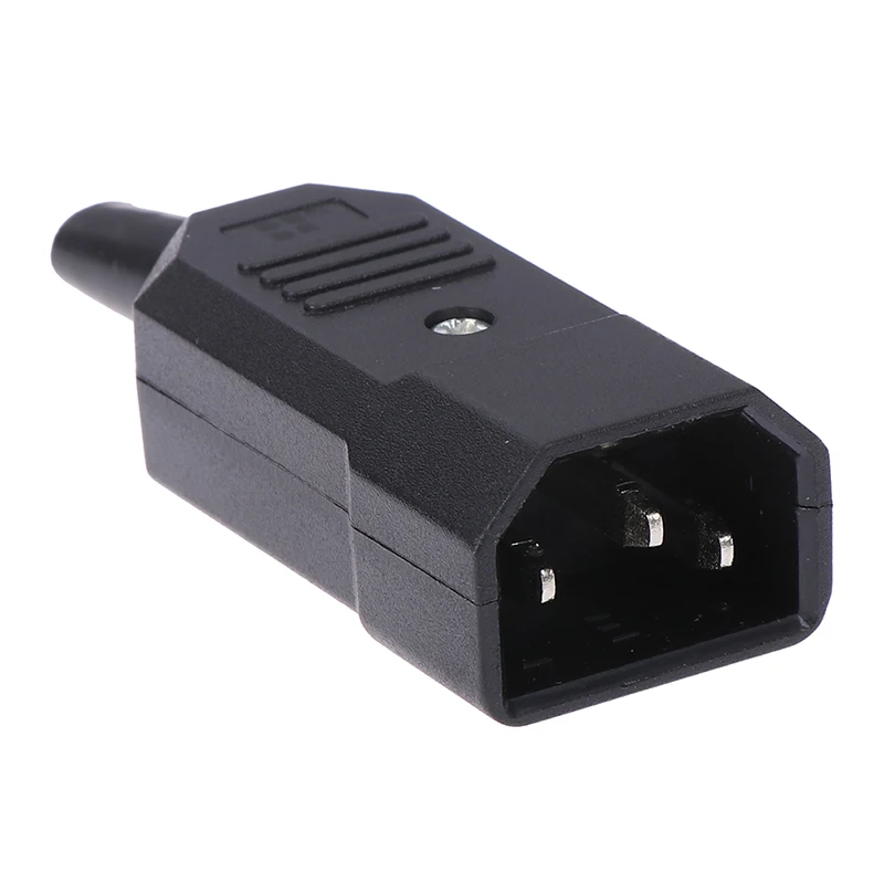 

3 Pin IEC 320 C14 Male Plug Rewirable Power Connector Socket AC Panel Socket 250V 10A