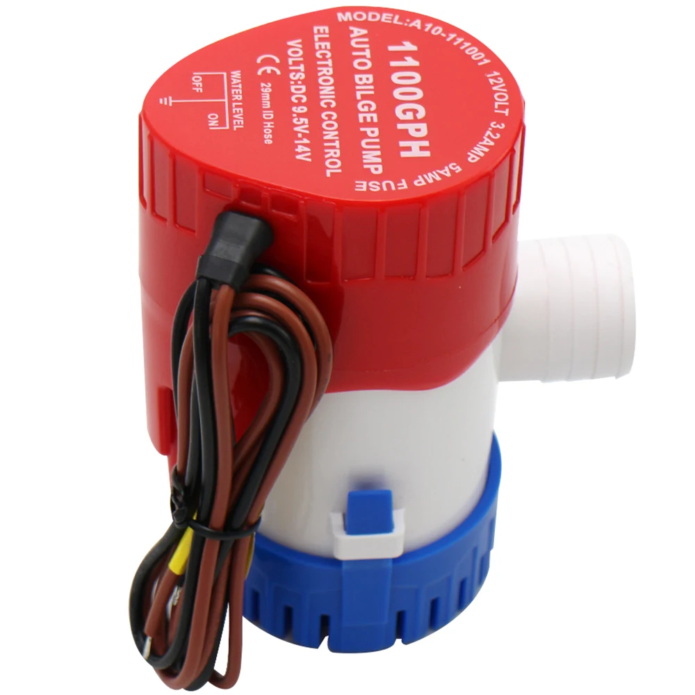 Boat Bilge Pump With Float Switch - 12V 1500GPH Auto Marine Electric Portable
