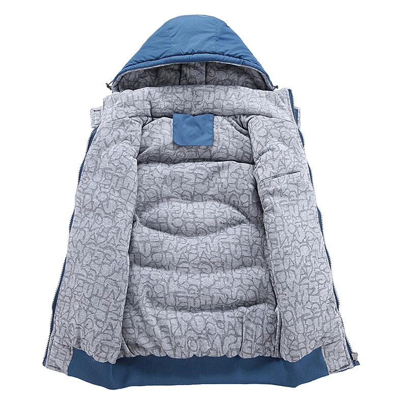 Cena Moda bezrękawnik 2019 mężczyźni pogrubienie 100% bawełna kamizelka kapelusz z kapturem ciepła podkoszulka zimowa kamizelka mężczyźni wiatrówka na co dzień