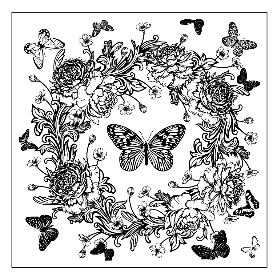 나비 화환 투명 투명 스탬프/씰, DIY 스크랩북 사진 앨범 장식 실리콘 스탬프 시트