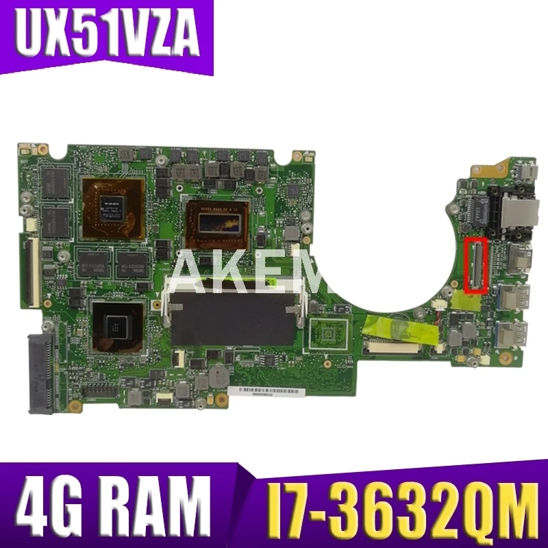 UX51VZA материнская плата для Asus U500V U500VZ UX51VZ ноутбука 90R NWOMB1H00Y 4G/I7 3632QM (V2G)|Материнские