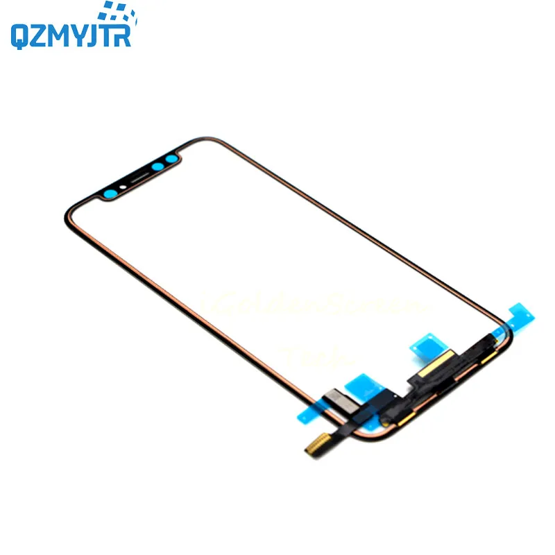 Высокое качество,, 5,8 '', для iPhone X, передняя стеклянная линза, сенсорный экран, дигитайзер, внешняя панель, ЖК-дисплей с сенсорным гибким кабелем