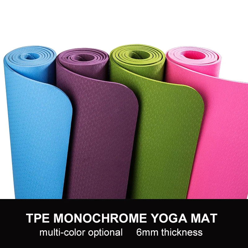 

Eco-friendly TPE Yoga Mat 6MM Carpet-Mat Gymnastics-Mats Waterproof Yoga Bag For Beginner Tasteless Pilates Pad