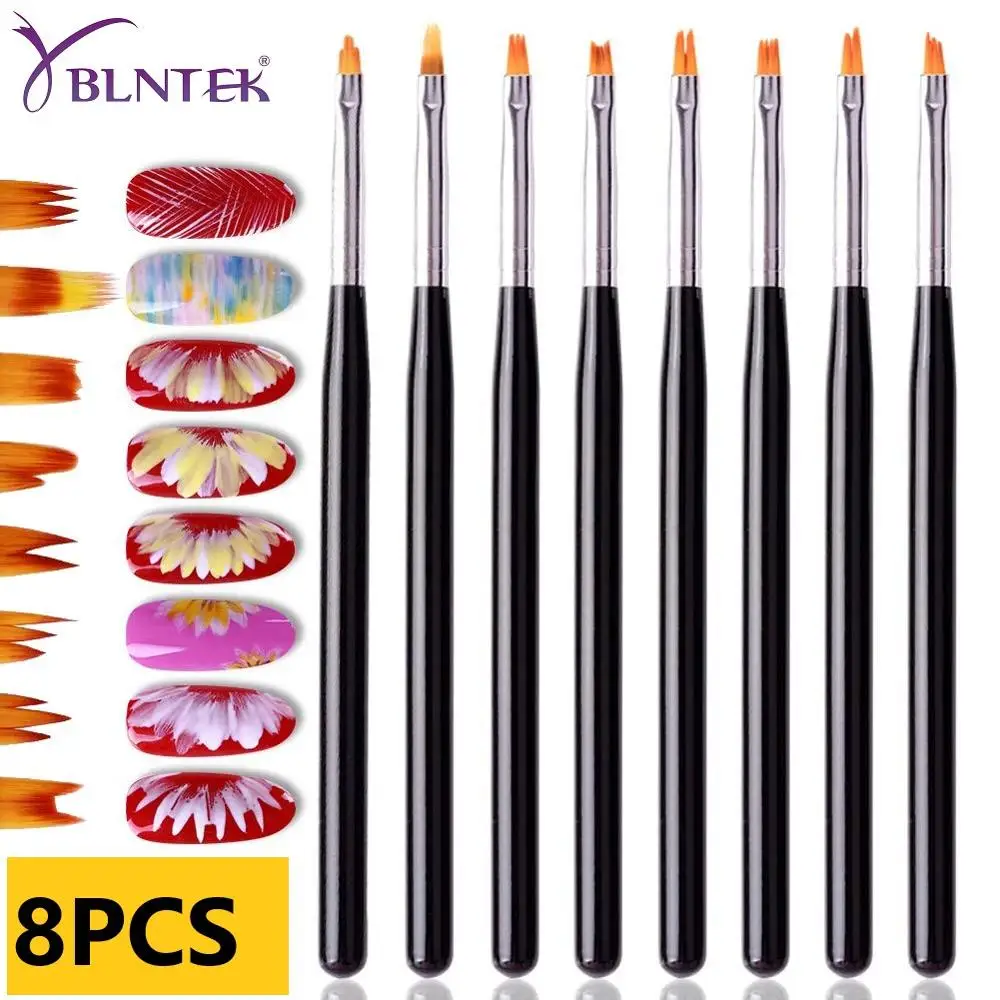

YBLNTEK Nail Brush For Manicure Acrylic UV Gel Brush Pen For Nail Art Ombre Brush for Nail Art Polish Painting Drawing Flower
