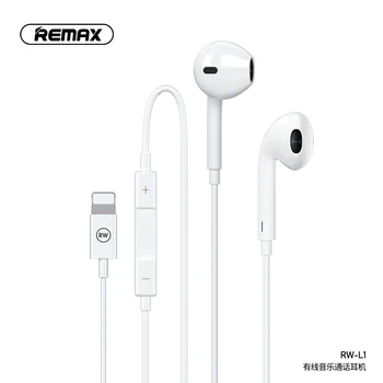 

REMAX Wired HeadSet Earphone In Ear Volume Control RW-L1 in-earbud For Apple IPhone 7 In Ear Stereo earphone with Microphone