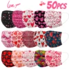 50PCS Valentine's Day Women Mouth Masks Disposable Mask Adult 3-Layer Cartoon Heart 3-layer Mascarillas Quirurgicas Homologadas 1