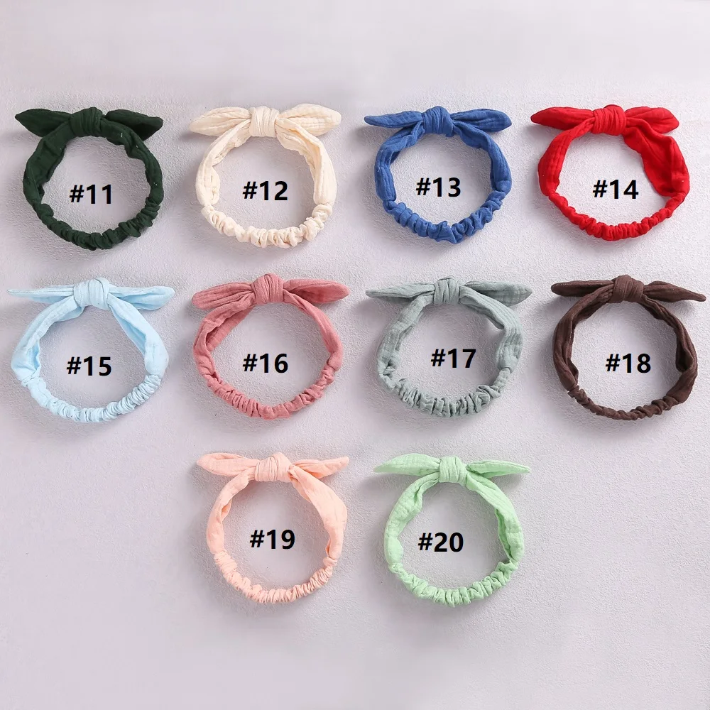 Rabbit Ears Baby Girl Headband Elastic Girl Hairband Newborn Baby Bow Headbands Bowknot hair accessories