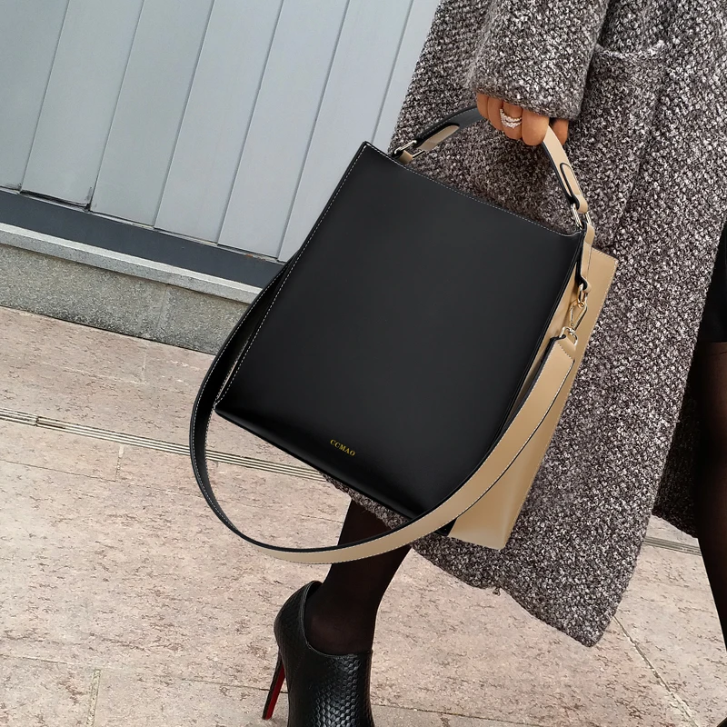 

NEW Quality Brand Designer Tote Women Bag Hit Color Handbag Vintage Large Wide Strip Shoulder Messenger Bag Brand Crossbody Bag