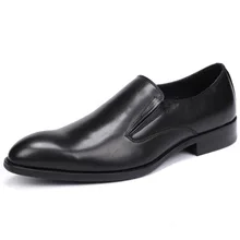 2019 Fashion Man Formal Shoes High Quality Breathable Genuine Leather Men Business Dress Loafers Oxford Wedding Shoes