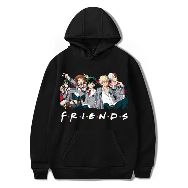 

Anime Hoodie Men My Hero Academia Friends Oversized Sweatshirt Women Polerone Bluza Damska Korean Clothes For Teens Streetwear