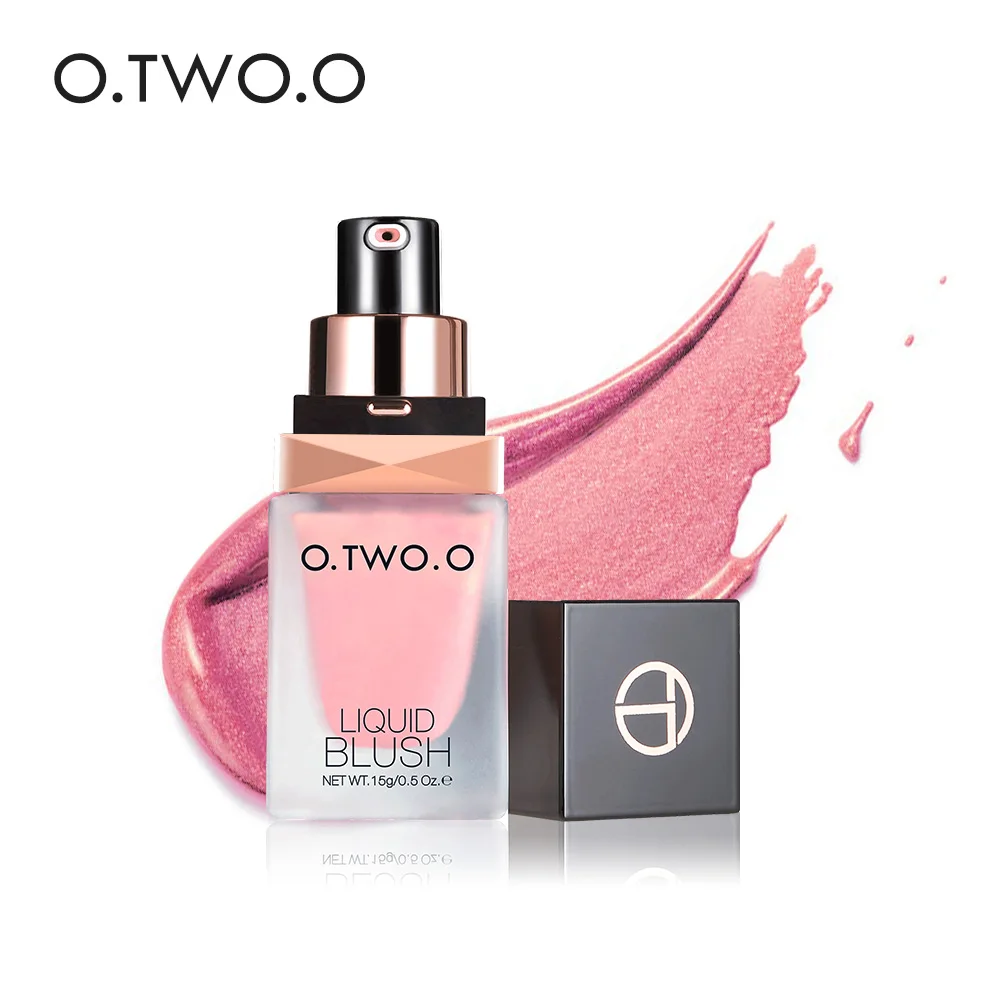 O.TWO.O Liquid Blusher Sleek Silky Paleta De Blush Color Lasts Long Natural Blush Face Contour Make Up 4 Color blush makeup