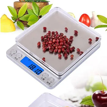 

Digital Kitchen Scale Mini Pocket Stainless Steel Jewelry Electronic Balance Weight Gold Grams(3000gx0.1g)