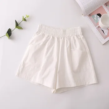 

Women's Fitness Shorts European Style Women Shorts Causal Cotton Sexy Home Short white