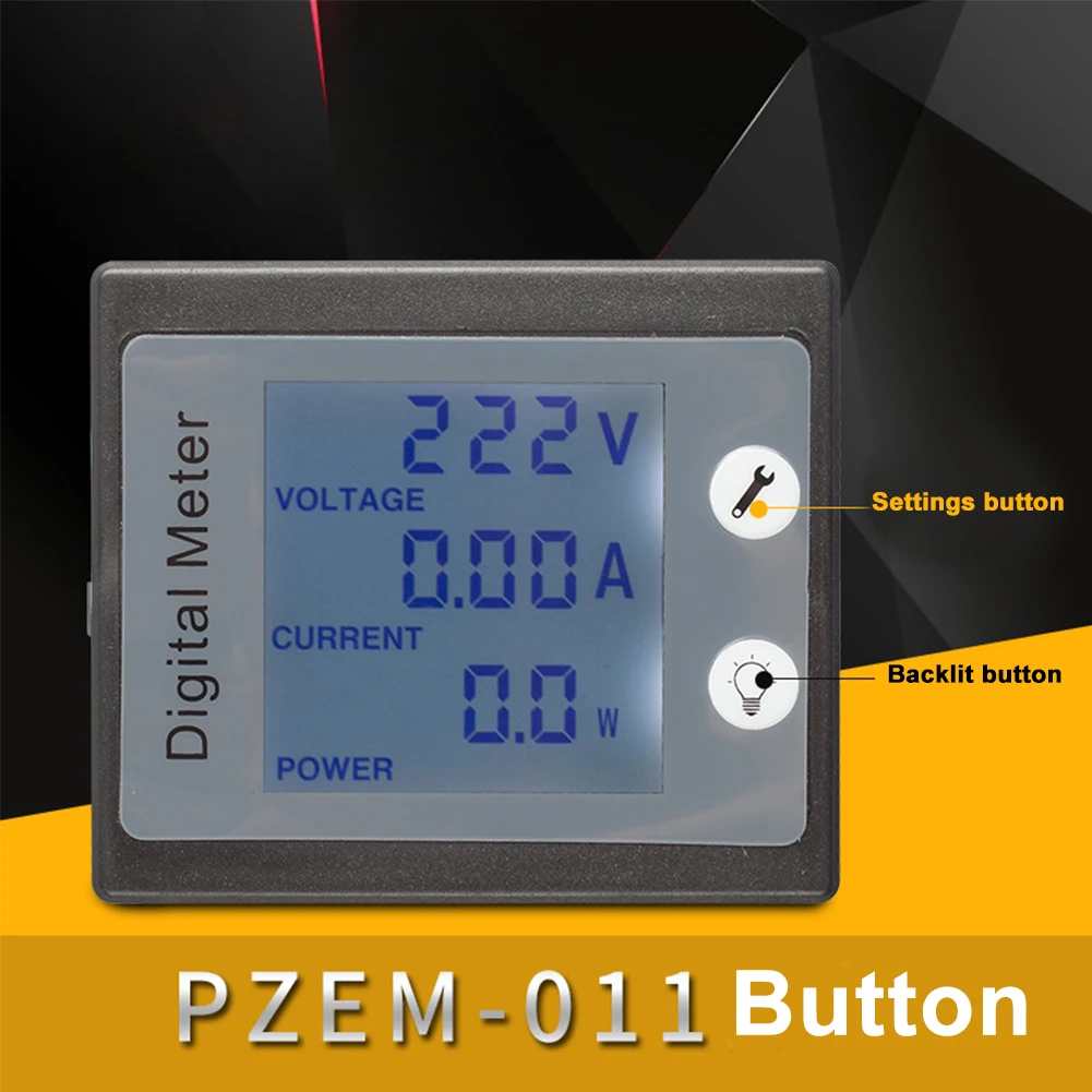 Pzem-011 100A Мощность одиночная фаза анализа 220V ваттметр Пластик цифровой Electric Saver ЖК-дисплей Дисплей измерительный многоцелевой