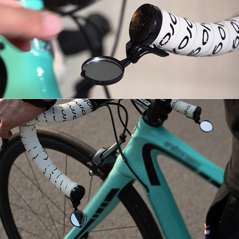 

1pc Rearview Mirror Bicycle Bike Handlebar Plug Adjustable Reflector Safe Mirror For Most Models Easy To Install