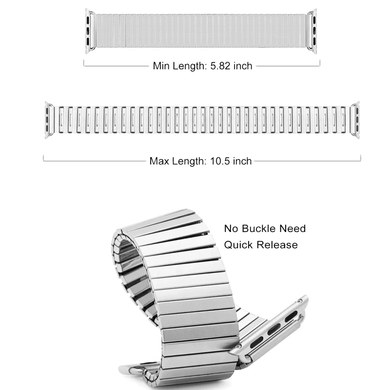 Elastic band For Apple Watch 5/4 40mm 44mm Stainless Steel iwatch band 42mm 38mm correa apple watch Series 3 2 1 Bracelet strap Elastic band For Apple Watch 5/4 40mm 44mm Stainless Steel iwatch band 42mm 38mm correa apple watch Series 3 2 1 Bracelet strap