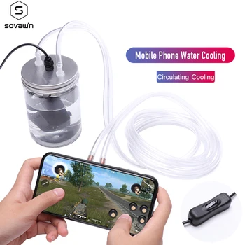 

For iPhone Triggers Pubg Controller Gamepad Circulating Water Cooling Smartphone Case Cooler Copper Radiator for iPhone 7 8 Plus