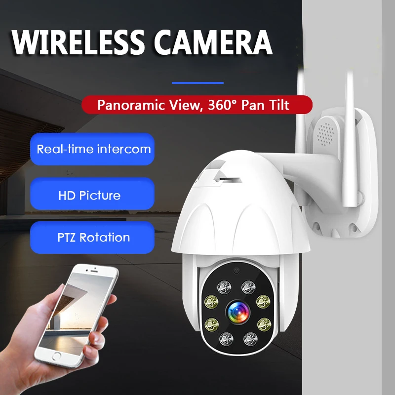 

Outdoor PTZ HD Security IP Camera Wireless Surveillance 100ft Night Vision Cameras