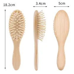 1PC Natural Soft Baby Hairbrush Anti Static Health Care Wide Wood Teetch Wood Hair Brush Kids Combs Styling Brush for Children