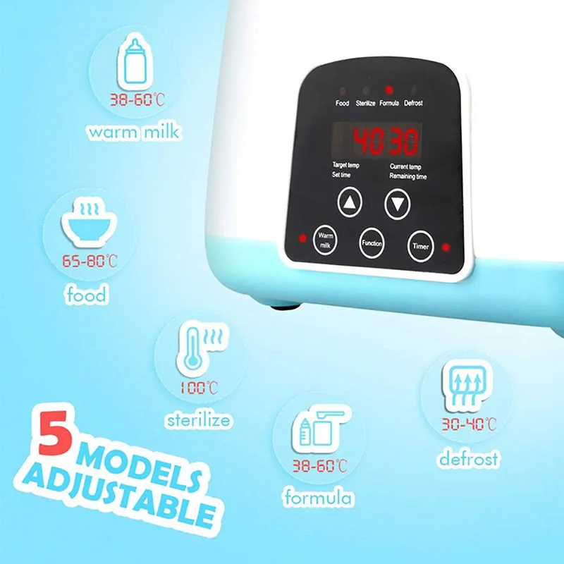 Модернизированный Автоматический Интеллектуальный термостат 6 в 1 с дистанционным управлением, подогреватели для детских бутылочек, быстрая дезинфекция, теплое молоко и стерилизаторы