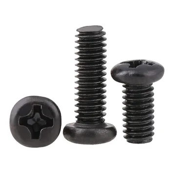 

Wholesale black round head screw (hard) electronic digital screw, PM pan head screw M2-M4 500PCS