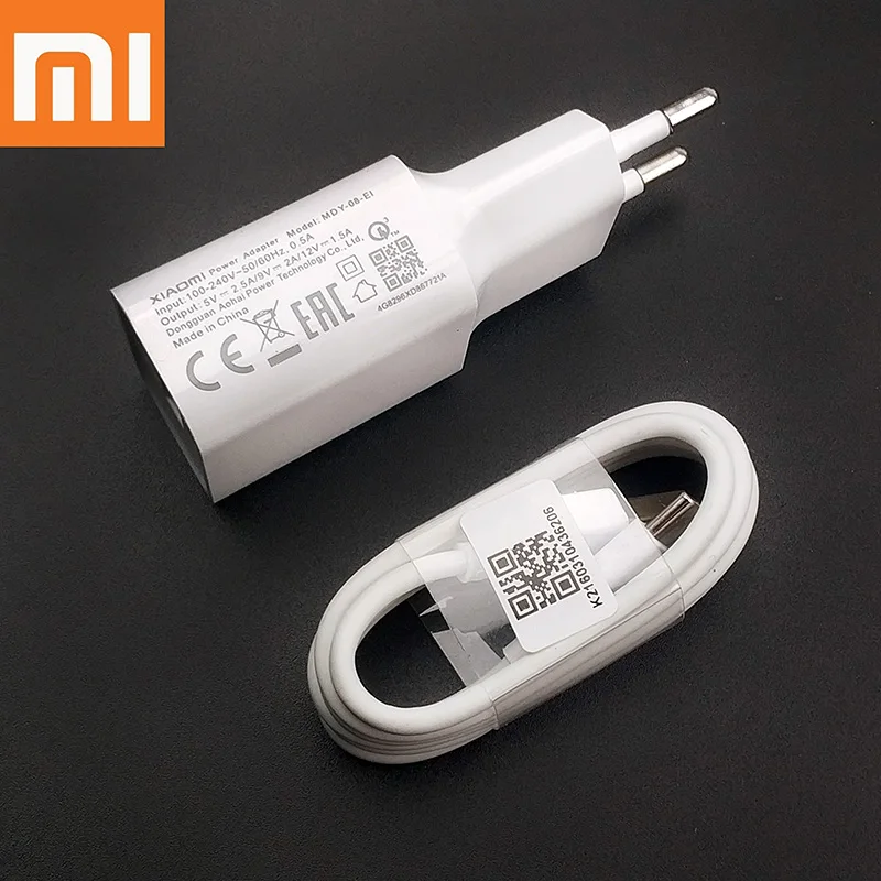 Original Xiaomi fast Charger 12V 1.5A QC3.0 Fast EU wall Charge adapter For Mi A2 A1 Mix 3 2s Mi 9 8 6 Pocophone F1 Moblie Phone