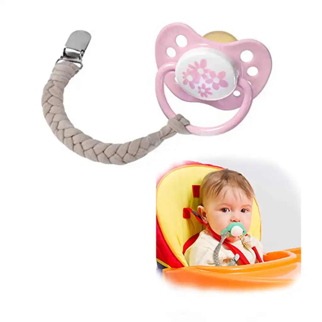 4 pack braided pacifier for boys and girls,baby teething toy - a