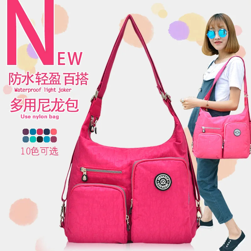 

2018 Spring New Style WOMEN'S Backpack Lightweight Waterproof Nylon Multi-functional Casual Diaper Bag