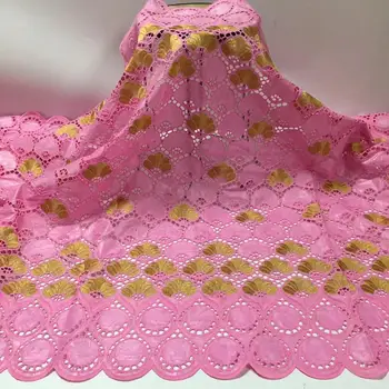 

New Bazin Riche Lace Fabric Cotton Embroidery 2020 High Quality African French Net Laces Fabrics 5 Yards For Dress
