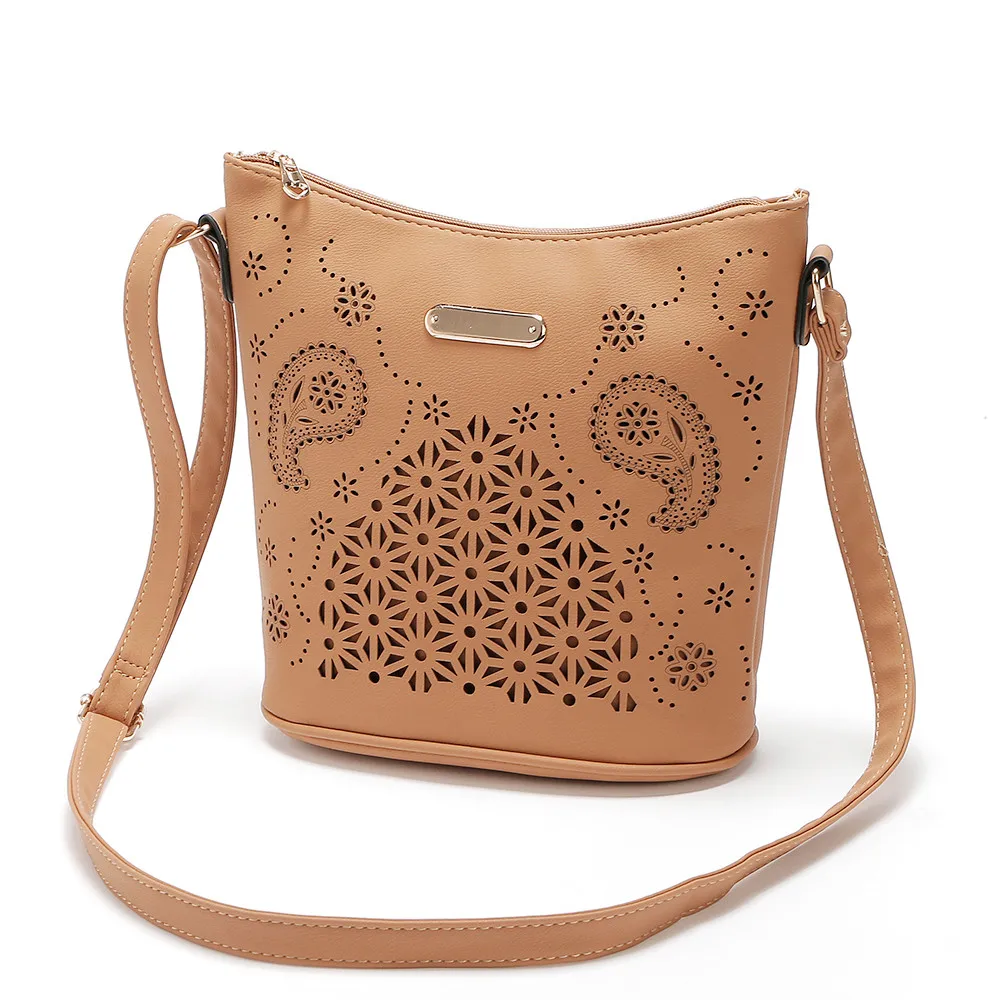 

Bolsa Feminina 2019 Women Soft PU Leather Shoulder Bag Purse Satchel Cross Body Hollow Out Shoulder Bags Sac a Main Femme NEW