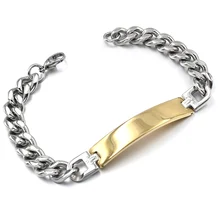 GOKADIMA браслет из нержавеющей стали, Золотая пустая ручная цепь, мужские ювелирные изделия,, WB025A